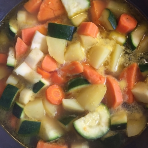 20 minuten zachtjes laten sudderen