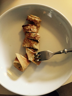 Eet smakelijk je pannenkoeken zijn klaar