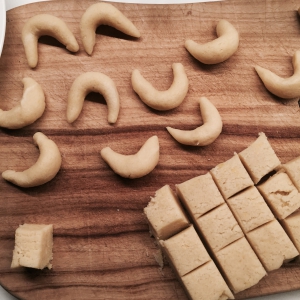 Verdeel het deeg in geklijke delen