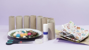 Wat heb je nodig om samen met je kind deze grappige spelletjes te maken met wc-papier-rolletjes?