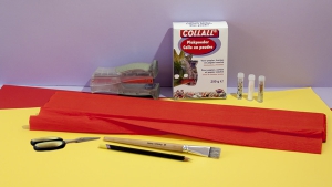 Wat heb je nodig om deze mooie mijter van Sinterklaas te maken?