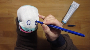 maak het gezichtje van je pop